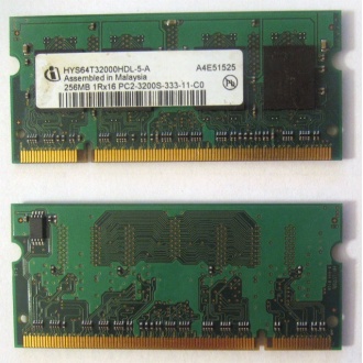 Модуль памяти для ноутбуков 256MB DDR2 SODIMM PC3200 (Кемерово)